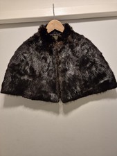 RARE ! real Fur Vintage Cape With Royal Label In Zurich some Superficial Flaws