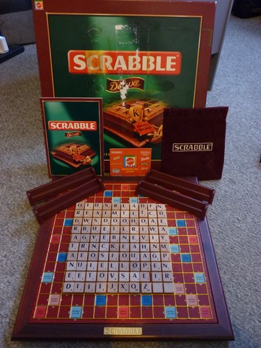 Scrabble deluxe board game - scrabble,