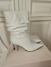 Sergio ROSSI Leather Boots. Size 37. Made In Italy