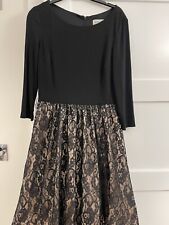 Eliza J designer dress size 14 black lace gold lining sequins BNWOT