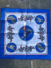 BANDANA WESTERN COWBOY USA COTTON BLEND SCARF HANDKERCHIEF RODEO HORSE BLUE