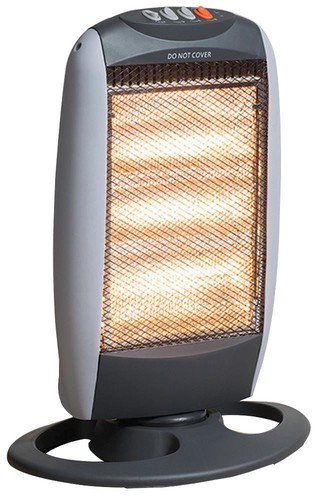 Halogen heater 1200w - halogen, black