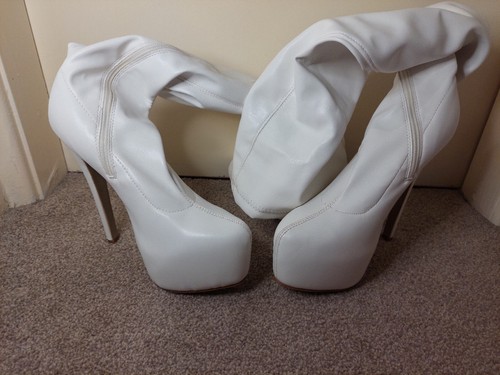 White high heel thigh - white,