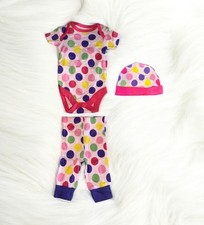 Baby girl outfit clothes set bodysuit leggings size newborn weight 4.1 kg hat