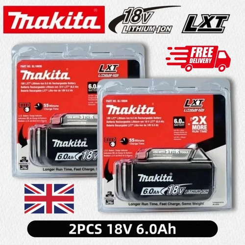 Makita 6ah 18v li ion - 2x,