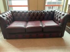 Leather Sofa 3-Seater Brown