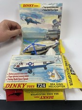 Vintage 1960s Dinky Toys 724 Sea King Helicopter & Damaged Box