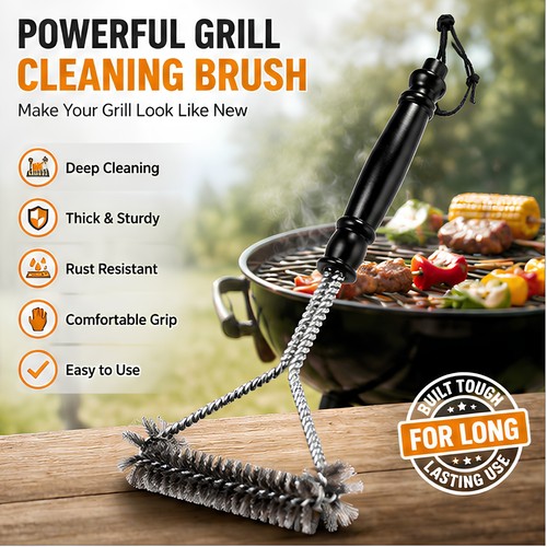 Weber bbq grill cleaning brush - bbq,