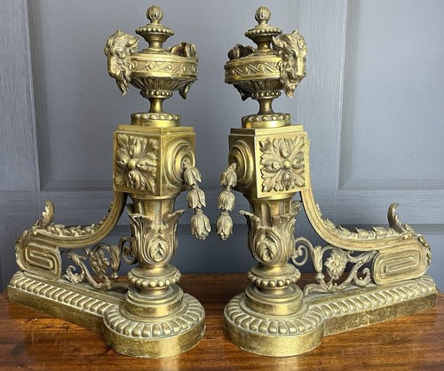 French empire brass chenet - empire,