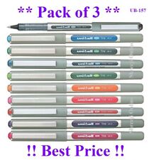 3 x Uni Ball UB-157 EYE FINE Rollerball Pen 0.7mm Choose Colours 'Made in Japan