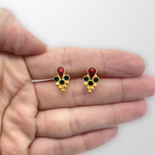 Gold earrings 22carat yellow - earrings,
