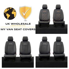 FORD RANGER WILDTRAK SEAT COVERS WITH 'WILDTRAK' LOGO LEATHERETTE (2016-2022)