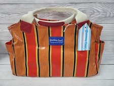 Runaway Coast Orange And Black Striped Oilcloth Coated Cotton Handbag BNWT. PS