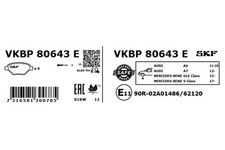 Brake pads VKBP 80643 E SKF