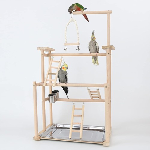 Bird perch stand - stand, wooden
