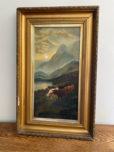 Antique huge framed oil - huge,