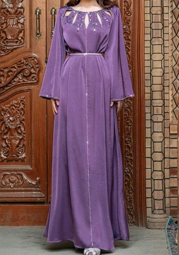 Purple satin jacquard - satin,