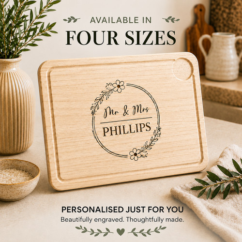 Personalised wooden chopping - wooden,