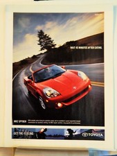 TOYOTA MR2 SPYDER SPORTS CAR ORIGINAL VTG 2003 ADVERTISEMENT,