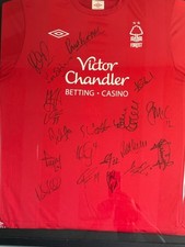 nottingham forest  framed shirt squad signed 2011/12 season 