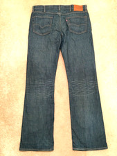 Levi’s PREMIUM 527 Bootcut Dark Blue Denim Jeans Mens W38 L34