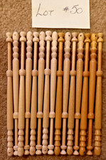 Bobbin Lace (Lot #50) - 15(+1)x New Unused Light Wood Midland Bobbins