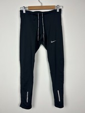Nike Dri-FIT Black Running Tights Men’s Size M Reflective Gym Leggings