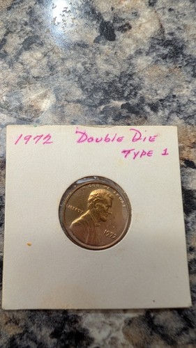 1972 penny double - penny, die