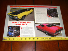 1970 FORD TORINO 429 DRAG PACK ORIGINAL 1987 ARTICLE