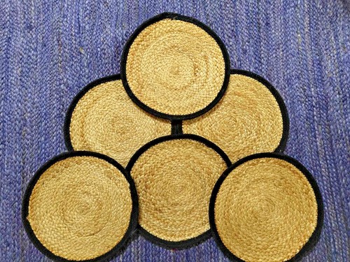 Round tablemats jute - round,