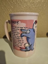 Original Disney Store Large Eeyore Pink 3D Coffee Tea Mug Cup