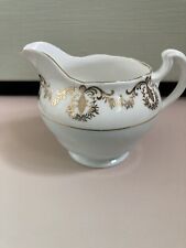 ROYAL VALE VINTAGE MILK cream JUG pale BLUE GOLD Afternoon Tea Ridgway Potteries