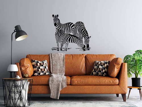 Car wall sticker zebras - wall, animal