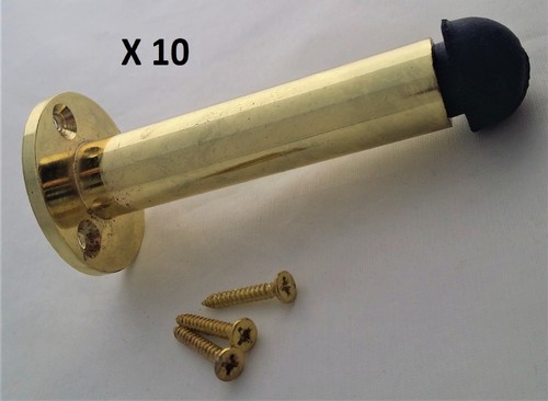 Brass finish door stop - brass,