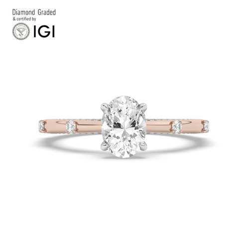 Oval diamond engagement ring - oval,