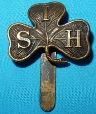 SOUTH IRISH HORSE YEOMANRY BRITISH MILITARY CAP BADGE BRASS SLIDER
