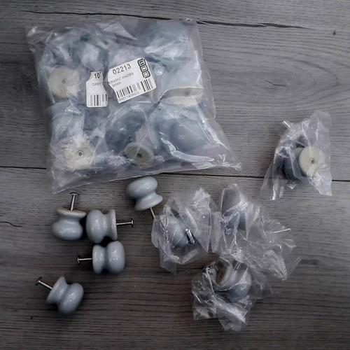 Grey ceramic knobs 14 new - ceramic,