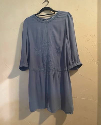 Indigo blue embroidered - blue,