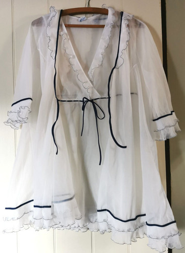 Vintage white navy - m&s, &