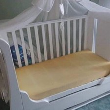 Tutti Bambini Katie Space Saver Sleigh Cot Bed with Under Bed Drawer - White