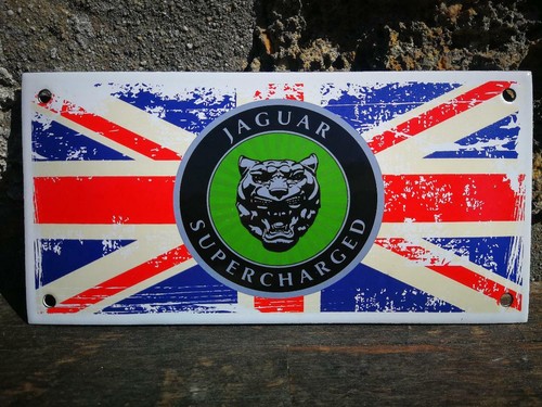 Jaguar enamel sign - jaguar,