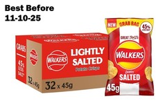 32X45g Walkers Less Salt Lightly Salted Crisps BBE 11-10-25 RRP £35 SALE £14.99
