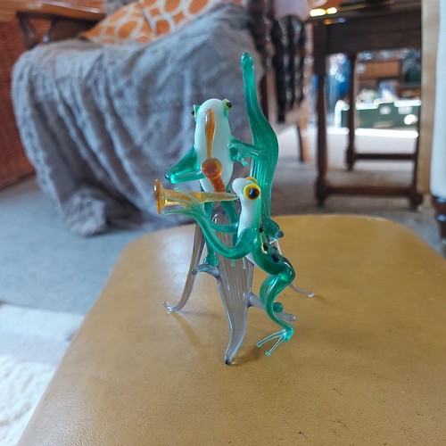Blown glass frog - blown,