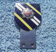 VINTAGE 1940s ROYAL ARMY SERVICE CORPS CAR BADGE ~ KING GEORGE VI CROWN JR GAUNT