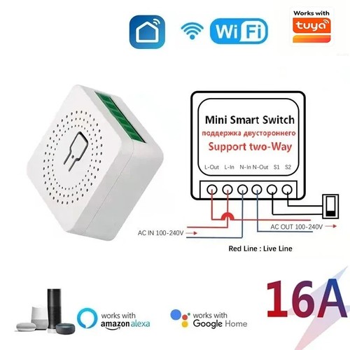 Wifi smart switch 16a - wifi, tuya