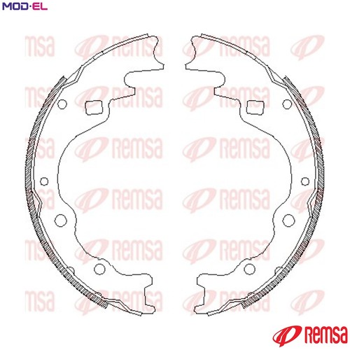 Brake shoe 4365 - 4365.00, hyundai