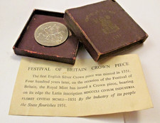 1951 Festival of Britain Five Shillings King George VI Boxed COA  =