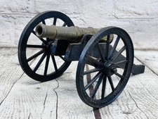 Vintage Brass & Cast Iron Cannon Model #591 7” Artillery Replica Desktop Decor