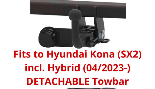 Detachable tow bar - for, hyundai