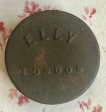 Vintage 19th Century ELEY LONDON Civil War Era Antique Percussion Cap Tin Empty